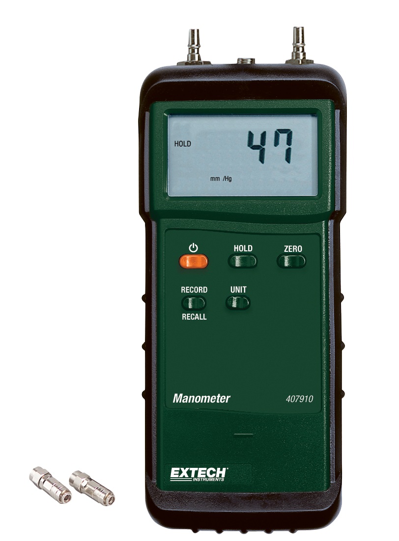 Extech 407910 Heavy Duty Differential Pressure Manometer, ±2