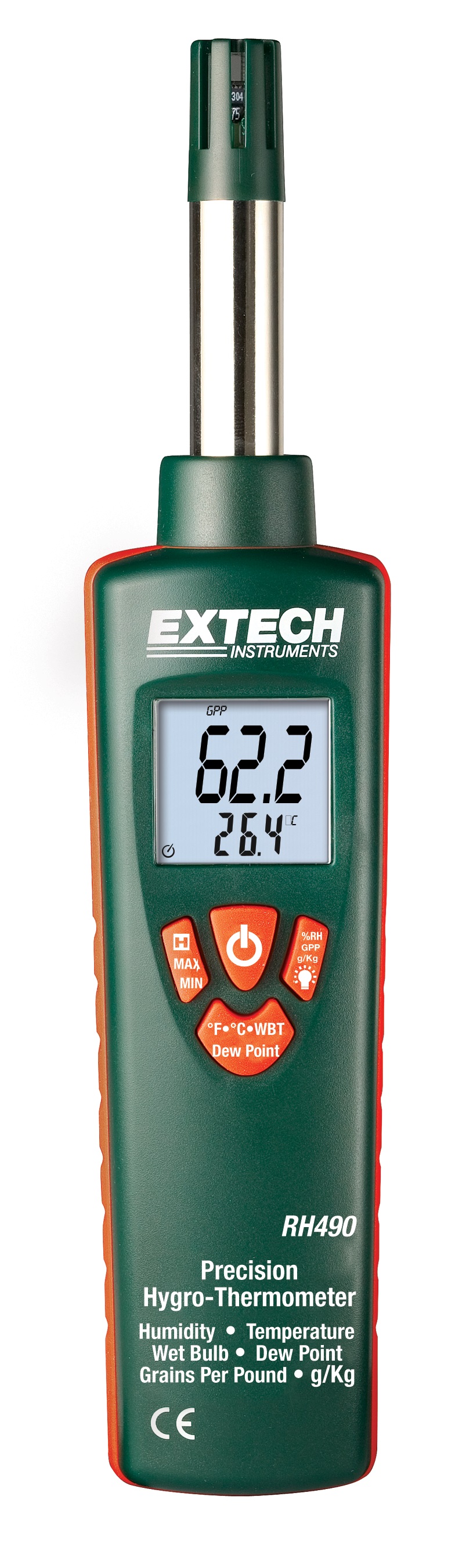 Extech RH490 Precision HygroThermometer Psychrometer Calright