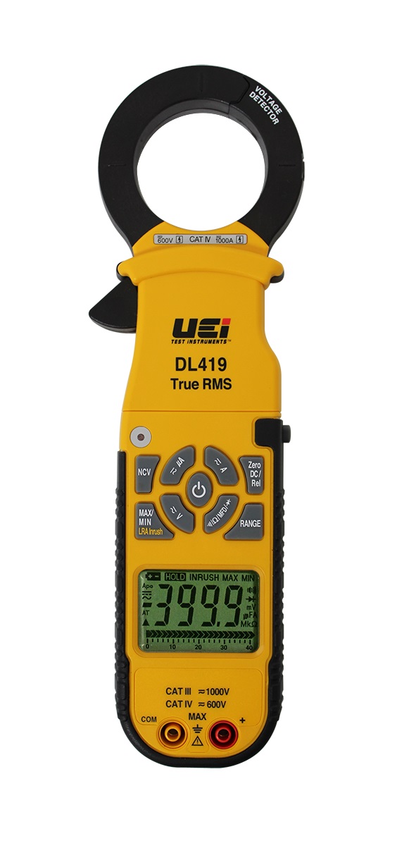 UEi DL419 True RMS Industrial Clamp Meter: 1000A, 1000V AC/DC