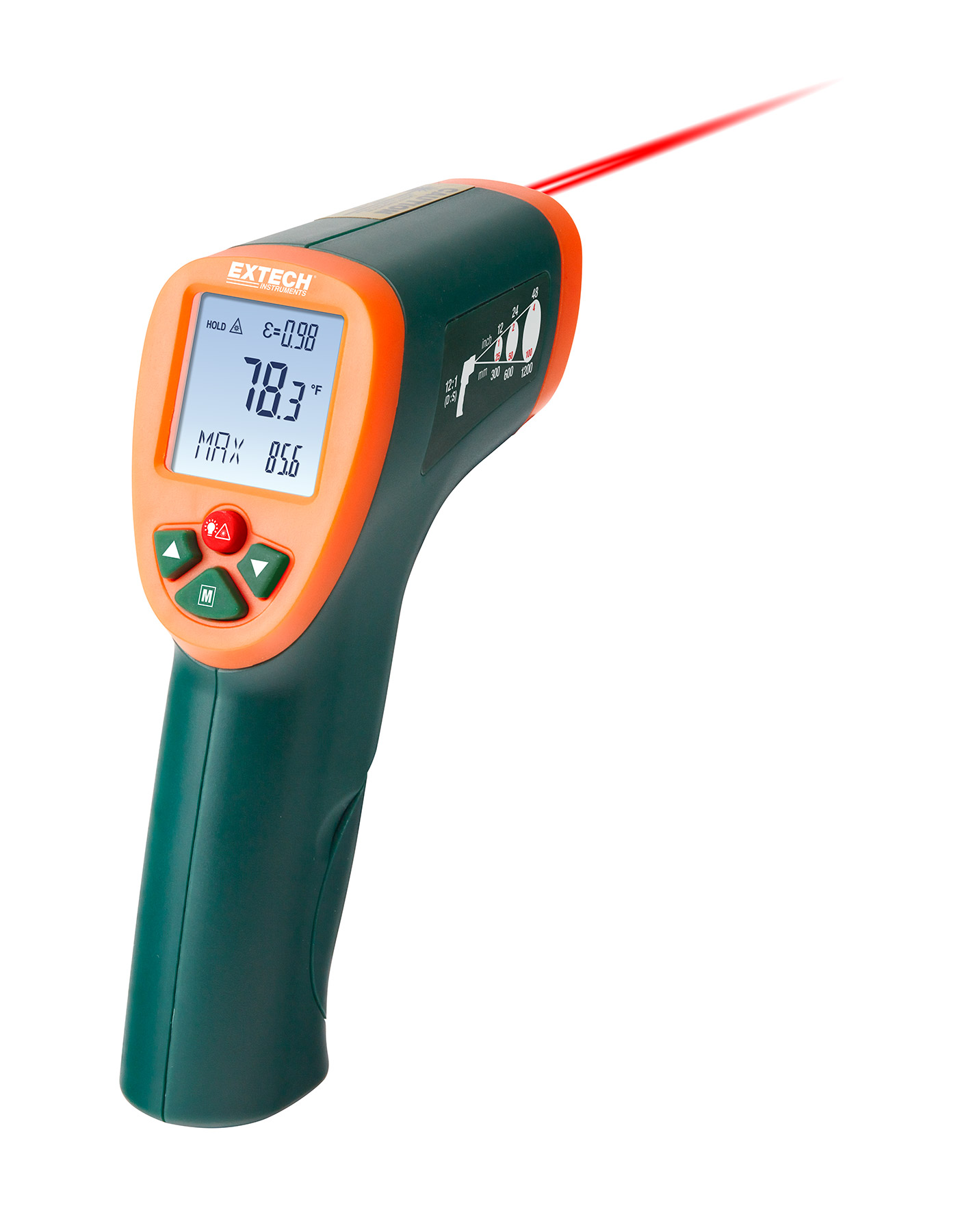 Extech IR270 IR Thermometer with Color Alert 4 to 1202°F (20 to 650°C