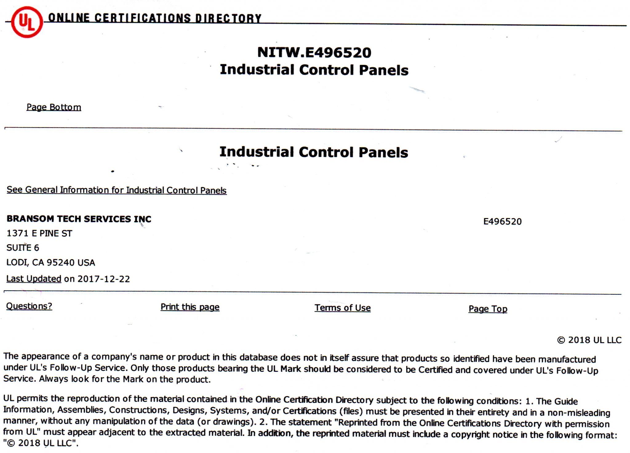 We build UL 508A Industrial Panels