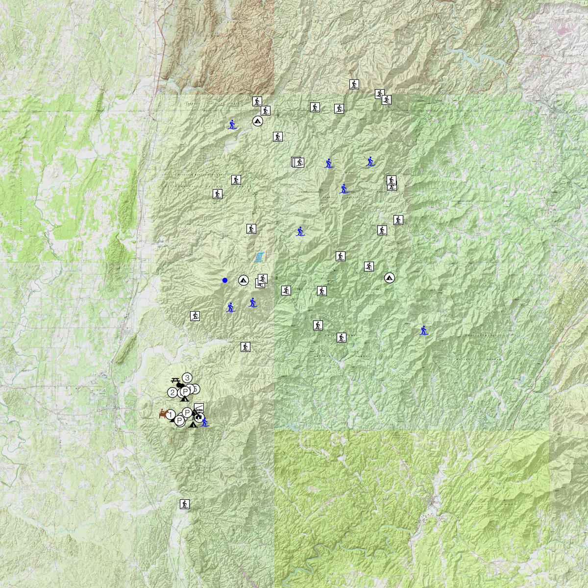 Cohutta Wilderness Area On The Chattahoochee National Forest Fire Map Cohutta Wilderness CalTopo