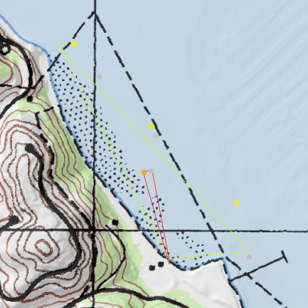 Triathlon Swim Route CalTopo