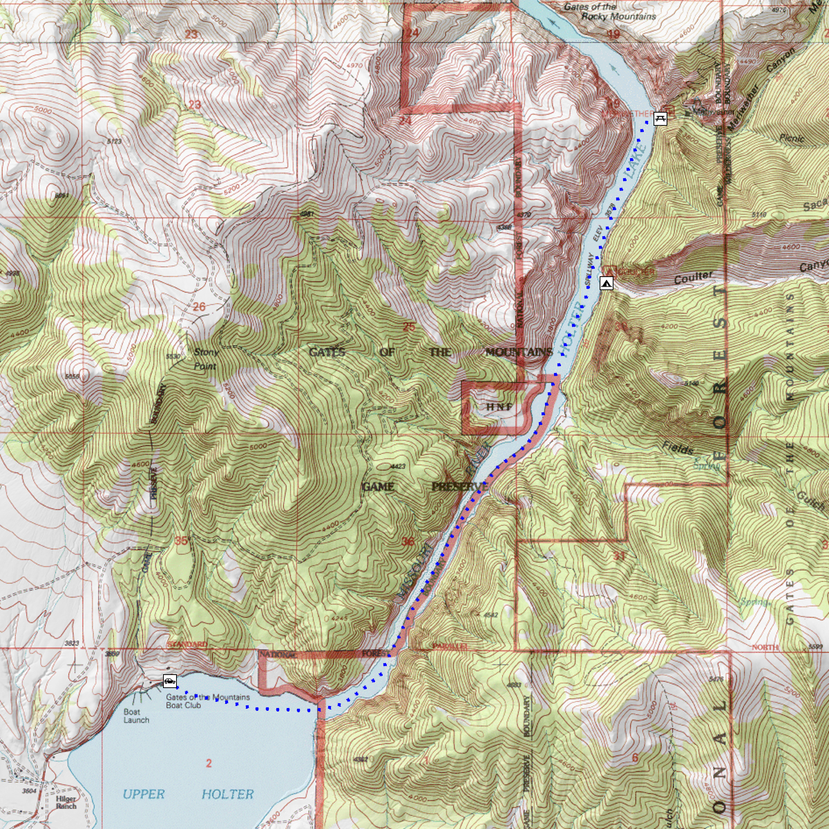 Gates of the Mountains CalTopo