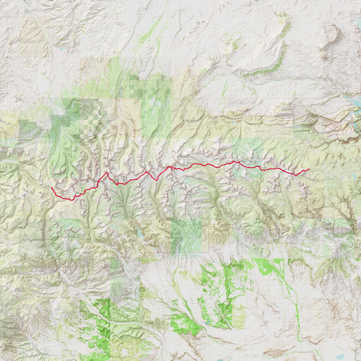Uinta Highline Trail Map Uinta Highline Trail