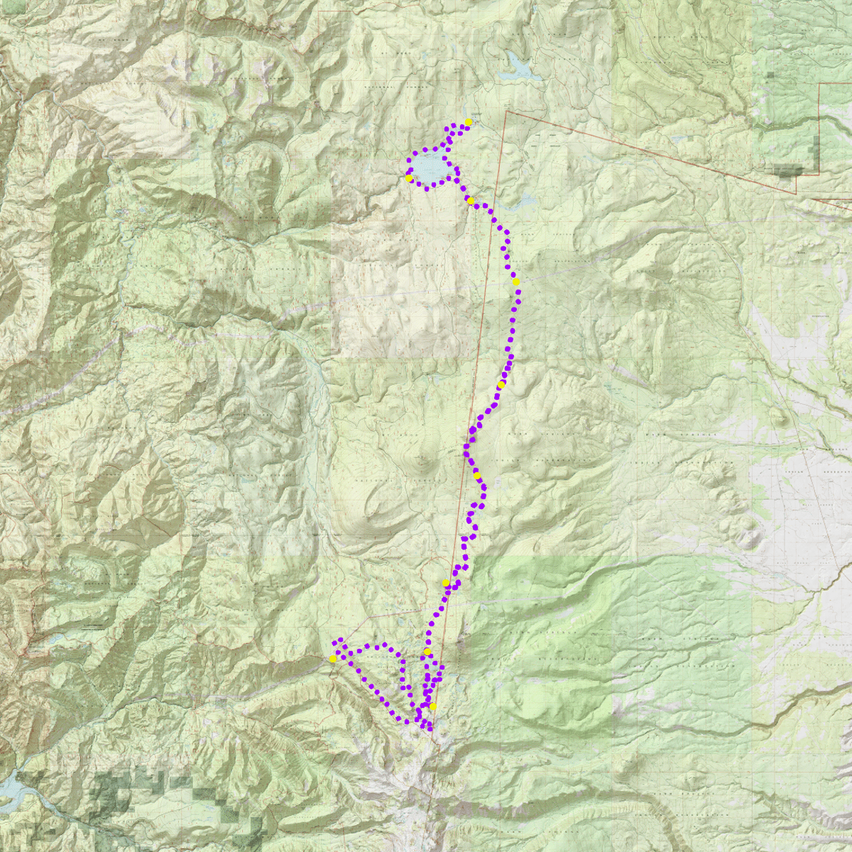 Mountain Lakes 100 2019 CalTopo
