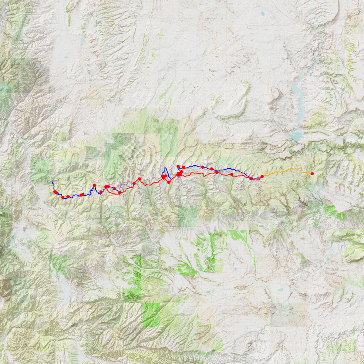 Uinta Highline Trail Map Uinta Highline Trail Deluxe Edition CalTopo