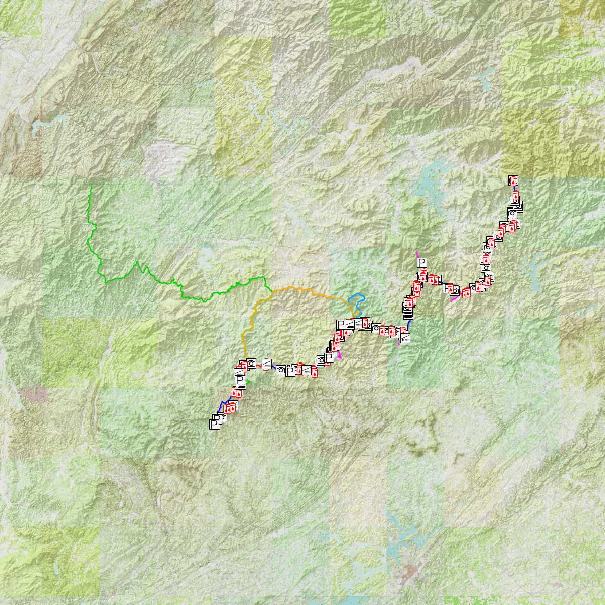 Appalachian Trail CalTopo