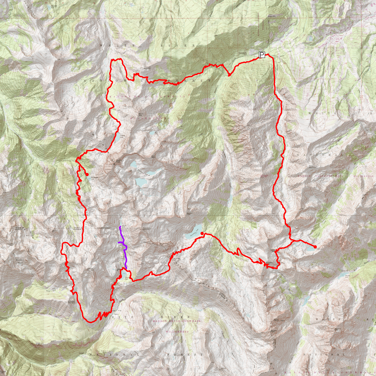 Capitol Creek Loop Colorado Map Capitol Creek Circuit