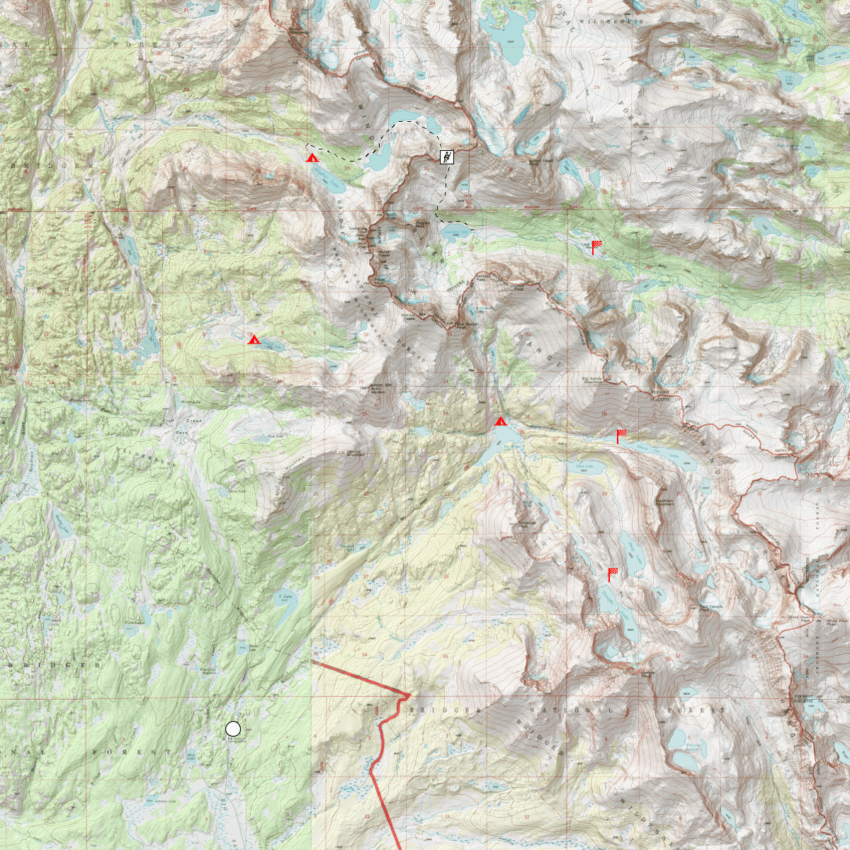 Cirque of the Towers Loop CalTopo