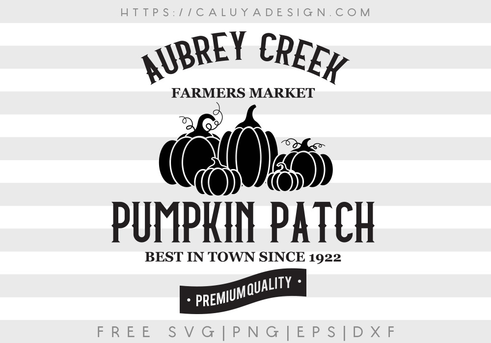 Free Pumpkin Patch Sign SVG, PNG, EPS & DXF by Caluya Design