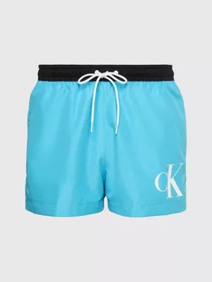 Short Drawstring Swim Shorts CK Monogram Calvin Klein® KM0KM00901CU8