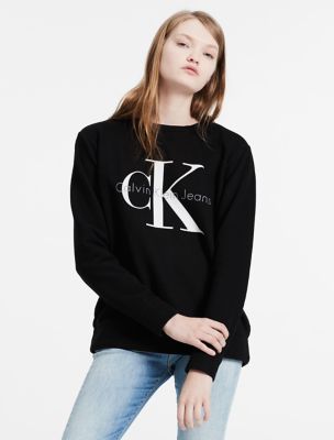 calvin klein womens vintage logo sweatshirt