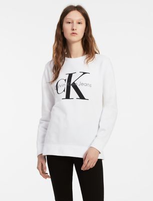calvin klein womens vintage logo sweatshirt