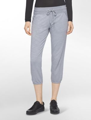 calvin klein womens performance mixed media cropped sweatpants eBay