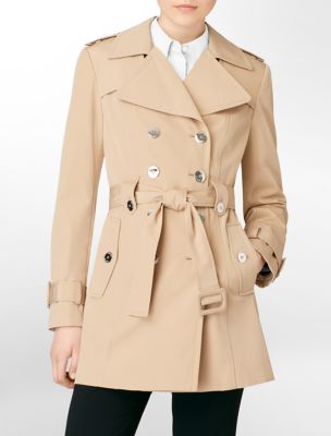calvin klein womens belted trench coat jacket eBay