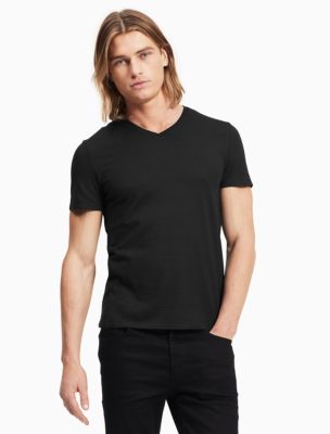 calvin klein mens slim fit textured vneck tshirt eBay