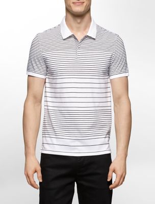 calvin klein mens slim fit engineered stripe polo shirt eBay