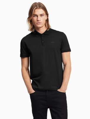 calvin klein mens classic fit solid liquid cotton polo shirt eBay