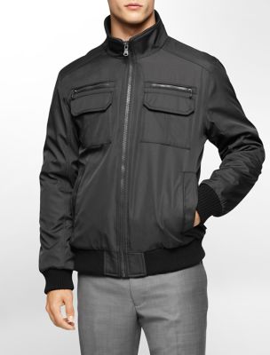 calvin klein mens ripstop zip front bomber jacket eBay