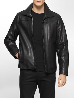 calvin klein mens classic fit leather jacket eBay