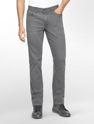 calvin klein mens slim straight leg grey wash jeans eBay