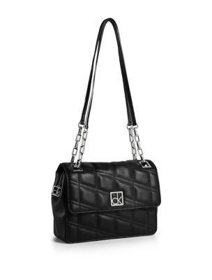 calvin klein womens kora chain shoulder bag black eBay