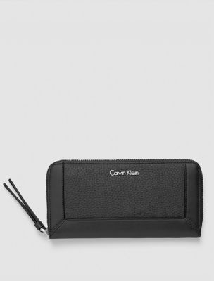 calvin klein womens pebble large zip wallet eBay