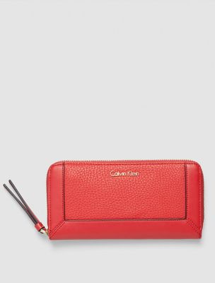 calvin klein womens pebble large zip wallet eBay