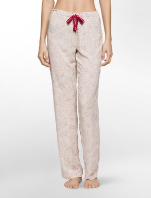 calvin klein womens woven viscose abstract print pajama pants underwear