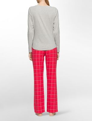 calvin klein womens flannel pajama gift set underwear eBay