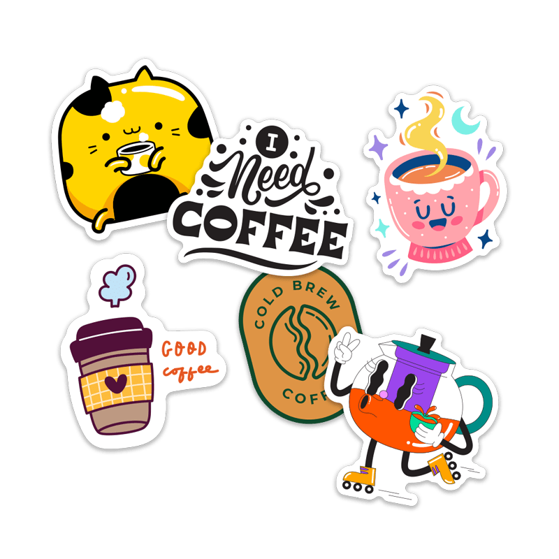 Calx Café Sticker Pack Paquete de stickers diseñados con amor
