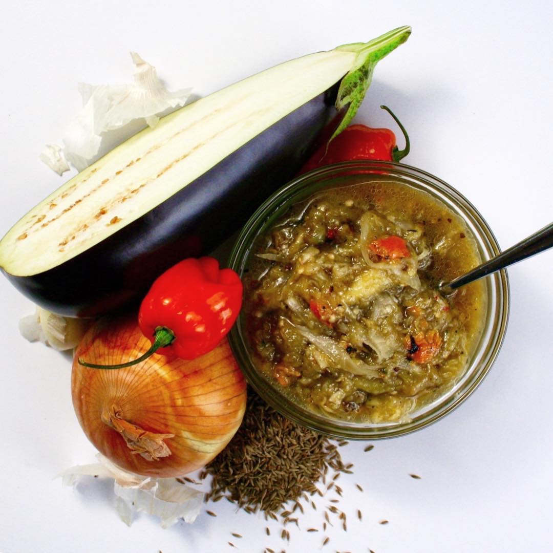 Roasted Eggplant Choka - Calypso Kitchen