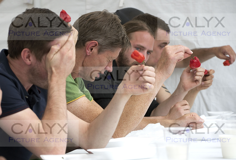 Chilli eating contest. Calyx