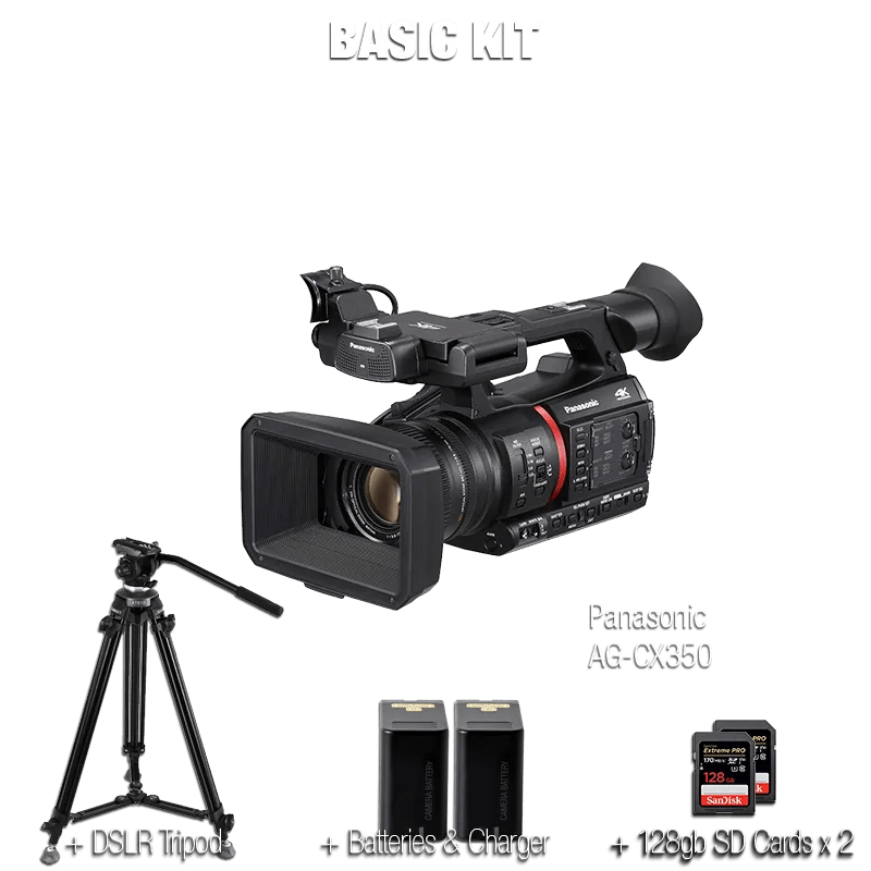 Panasonic AGCX350 4K Video Camera Hire CamALot