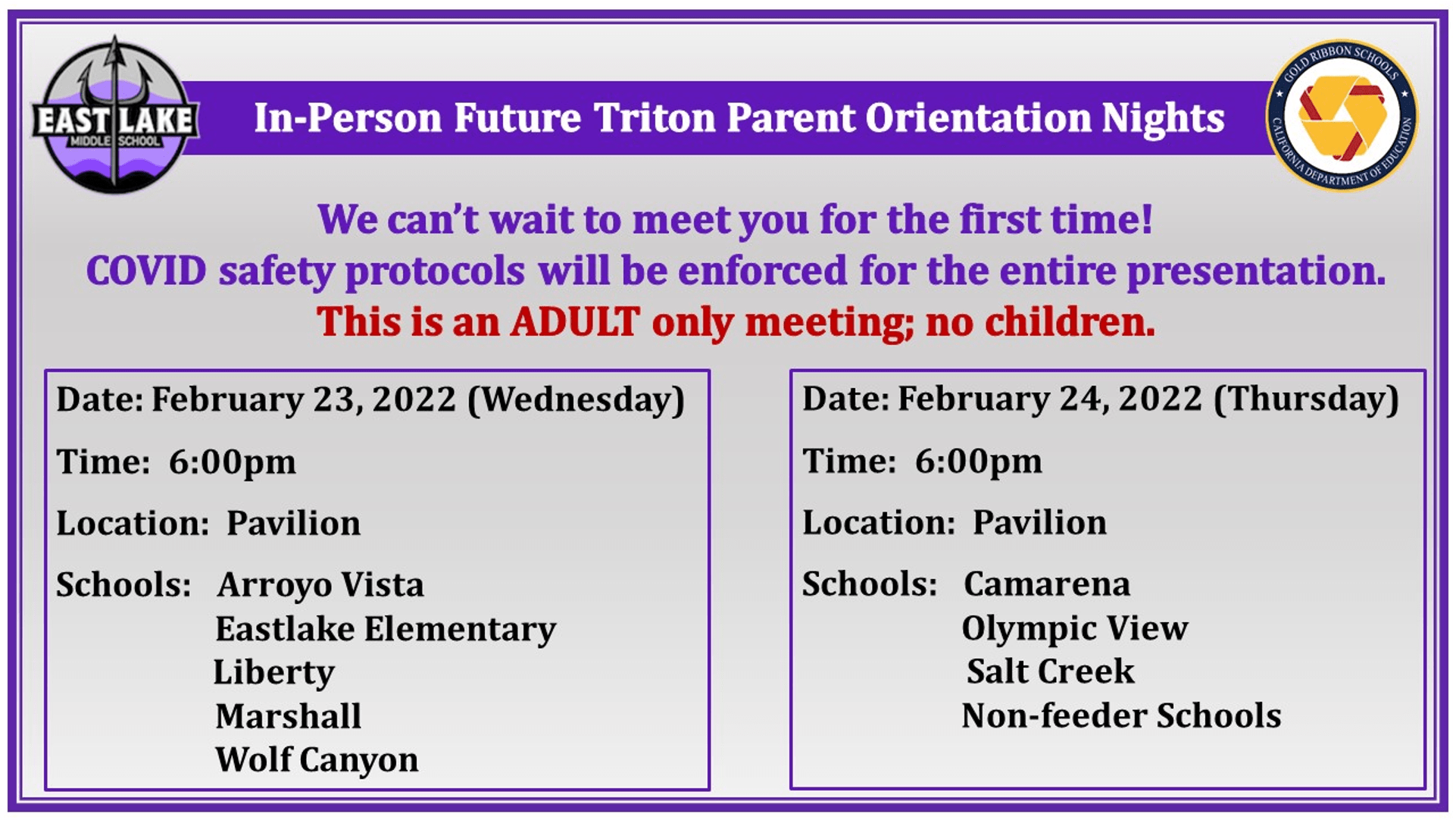 EASTLAKE MIDDLE SCHOOL MEETING Camarena 6th Grade Blog