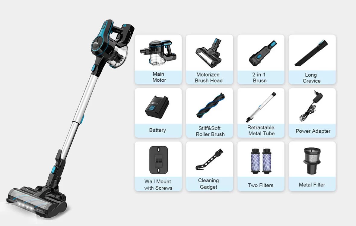 INSE N5 Cordless Vacuum Cleaner Lightweight Powerful Suction Stick