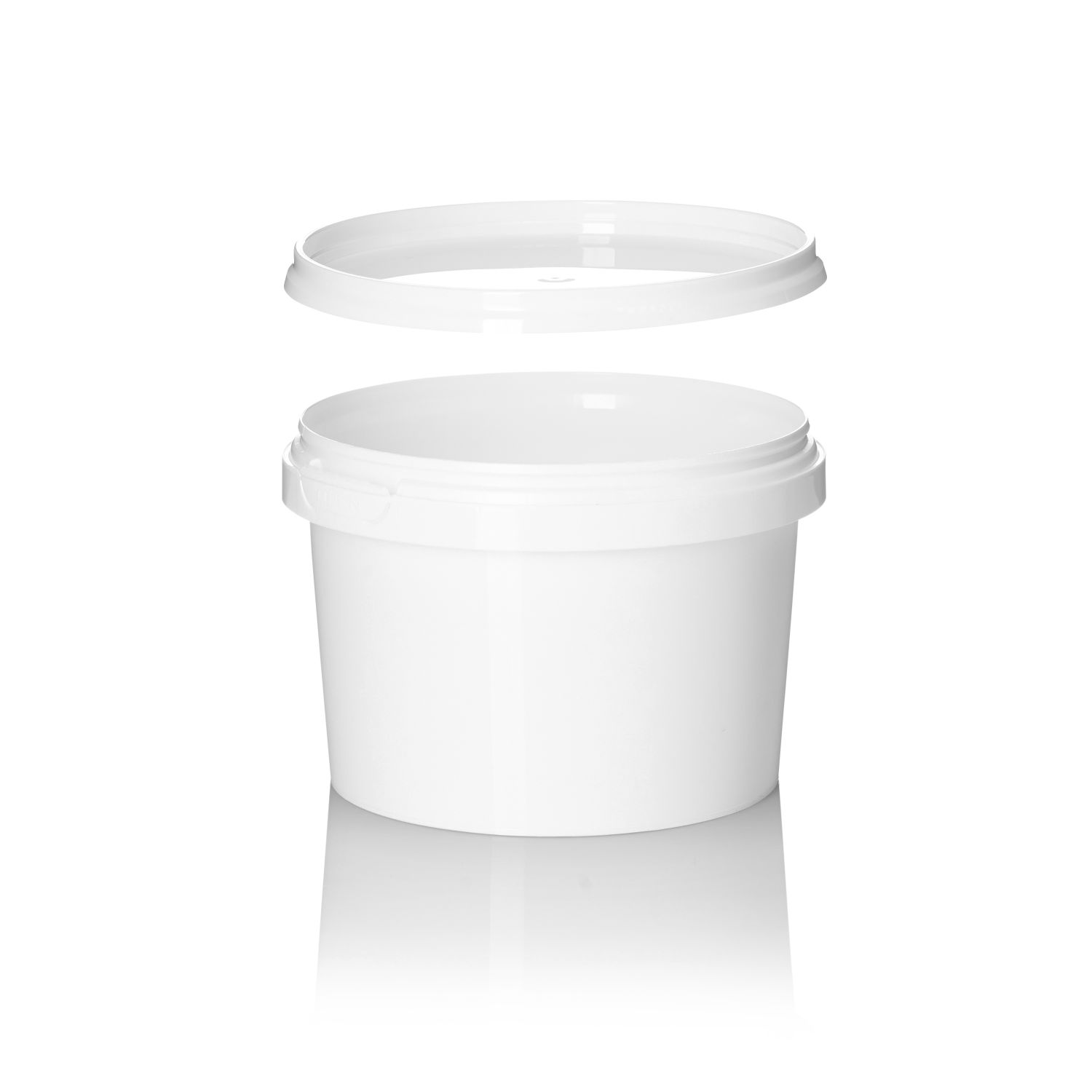 500ml White PP Round Tamper Evident Tub and Lid Cambrian Packaging
