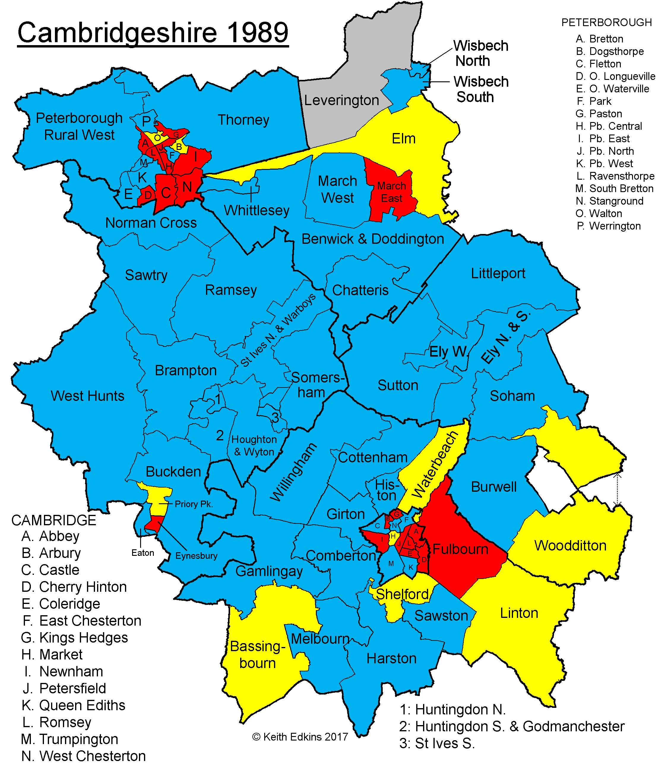 Cambridge County Council Election Results 19732021