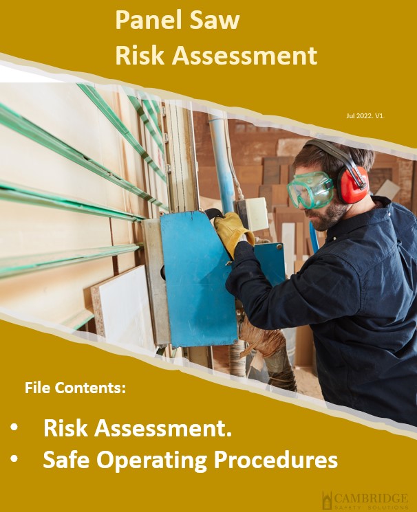 Panel Saw. Risk Assessment