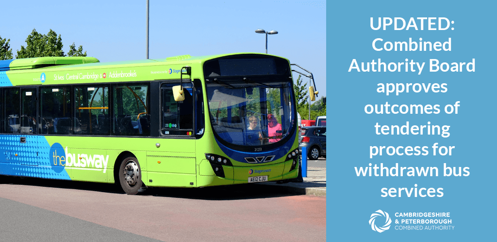 UPDATED Combined Authority Board approves of tendering