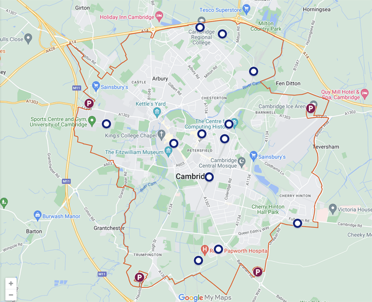 Where can I find a map of the proposed Sustainable Travel Zone