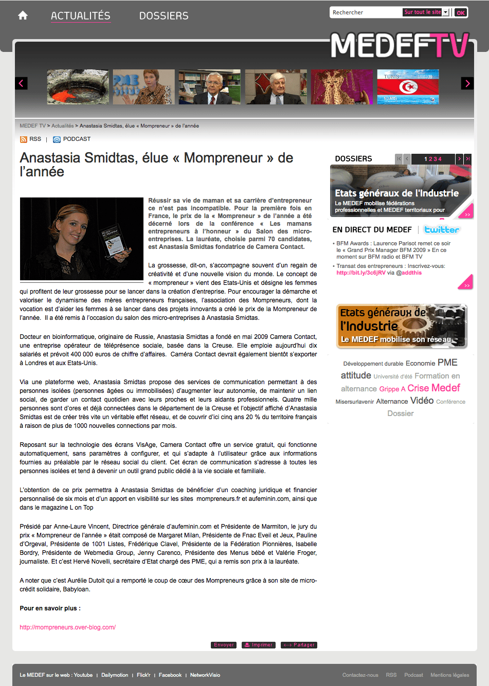 opérateur de téléprésence sociale Ecran