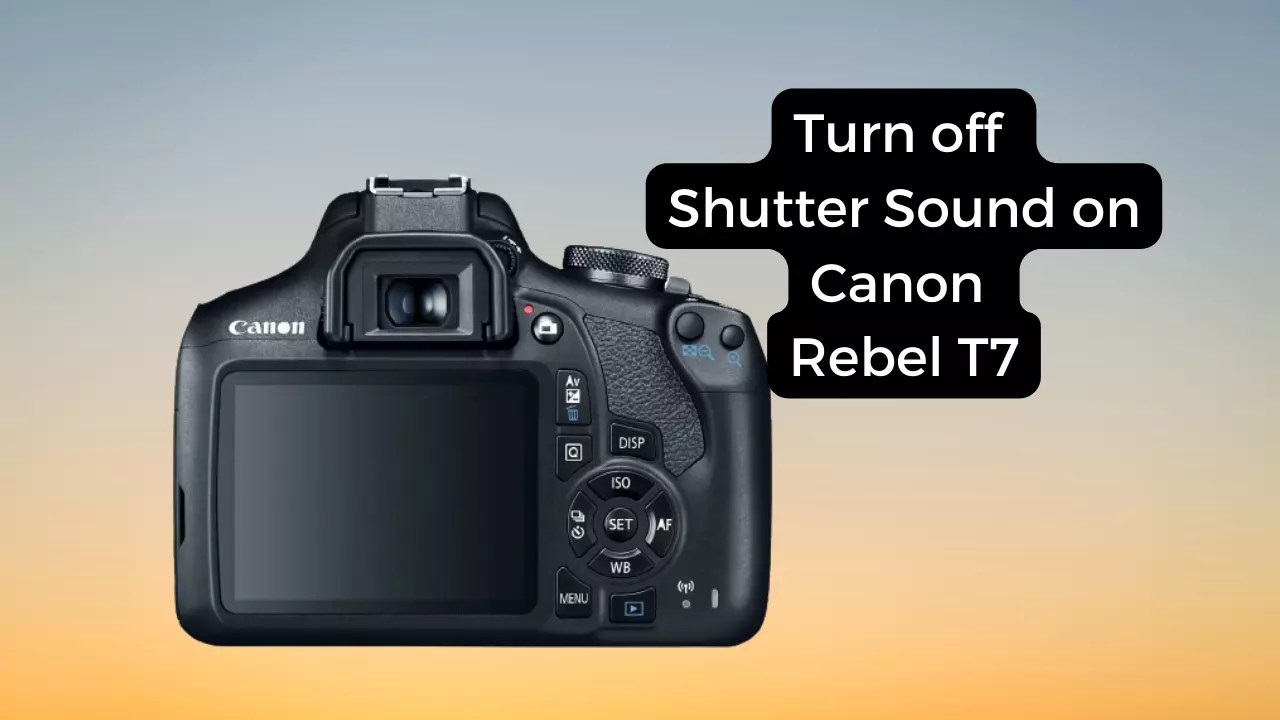 How to Turn off Shutter Sound on Canon Rebel T7? Camera Clickz
