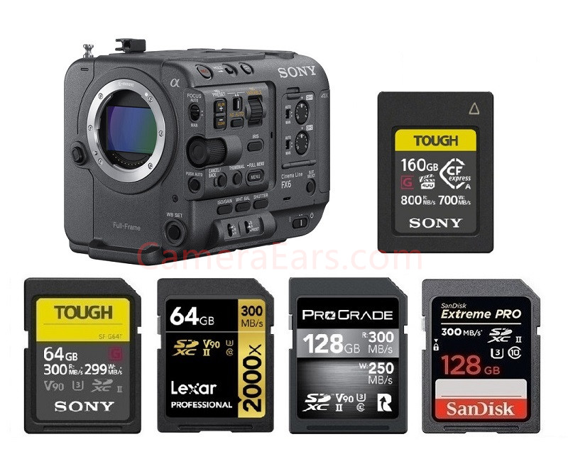 Best Memory Cards for Sony FX6 Camera Ears