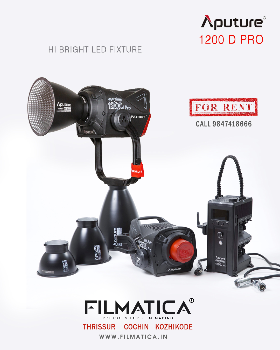 Aputure Led Light Unit Available ! Camera Lenses Lights Rental Cochin