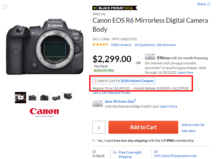 Black Friday Deal 500 off on Canon EOS R6 Camera Times