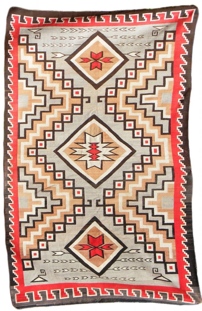 Navajo Handwoven Teec Nos Pos w/ Burntwater Rug Cameron Trading Post