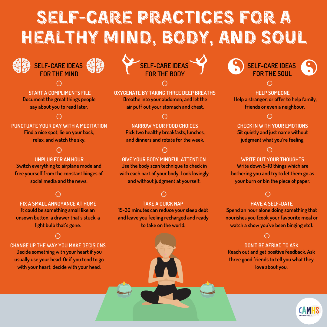 SelfCare Practices For A Healthy Mind, Body And Soul ? CAMHS