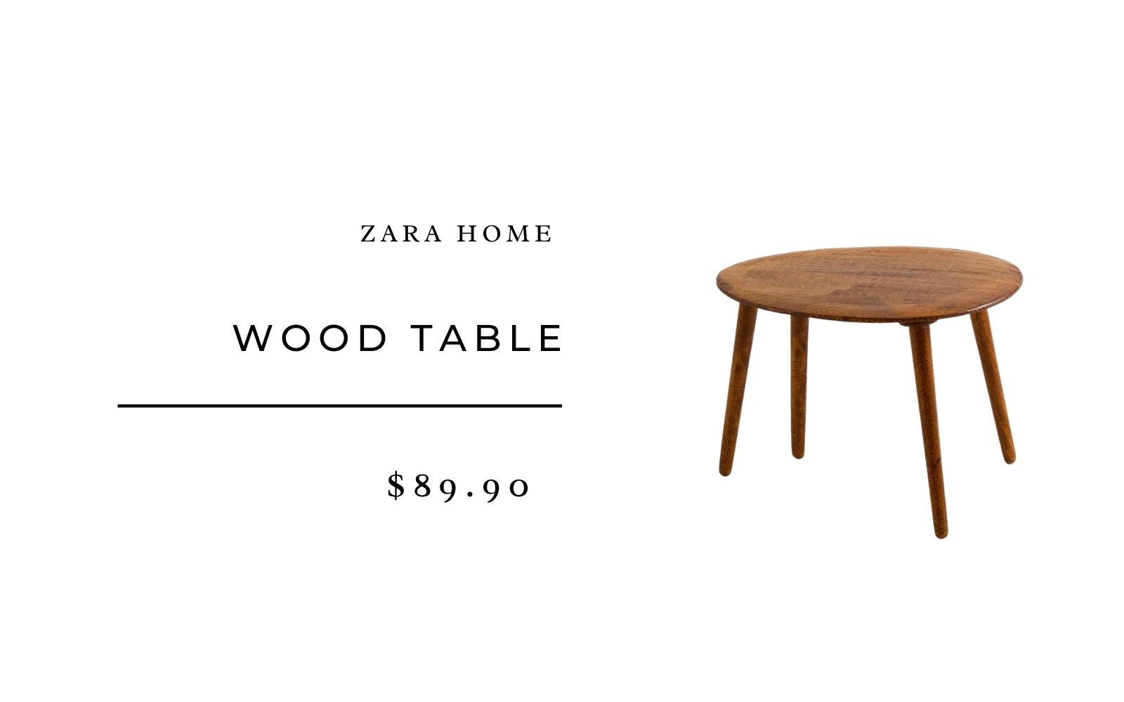 Zara Home Wood Table Camille Styles